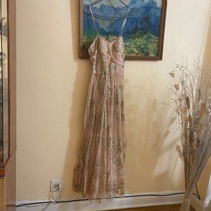 Long beige dress for party
